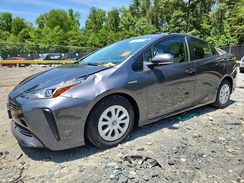 TOYOTA PRIUS 2019 with VIN JTDKARFU9K3072904 - Photo from auction