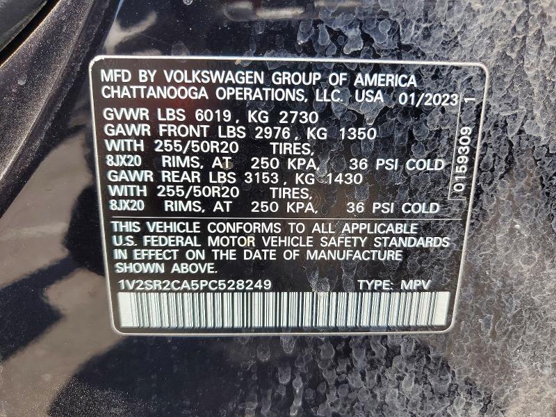Photo 14 from auction – 2023 VOLKSWAGEN ATLAS with VIN 1V2SR2CA5PC528249