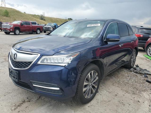 Photo 1 from auction – 2016 ACURA MDX TECHNO with VIN 5FRYD4H48GB012056
