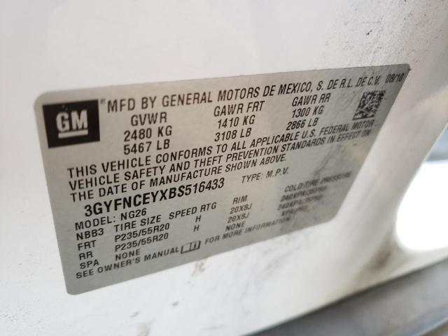 Photo 14 from auction – 2011 CADILLAC SRX PREMIU with VIN 3GYFNCEYXBS516433