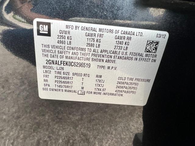 Photo 10 from auction – 2012 CHEVROLET EQUINOX LT with VIN 2GNALFEK0C6296519