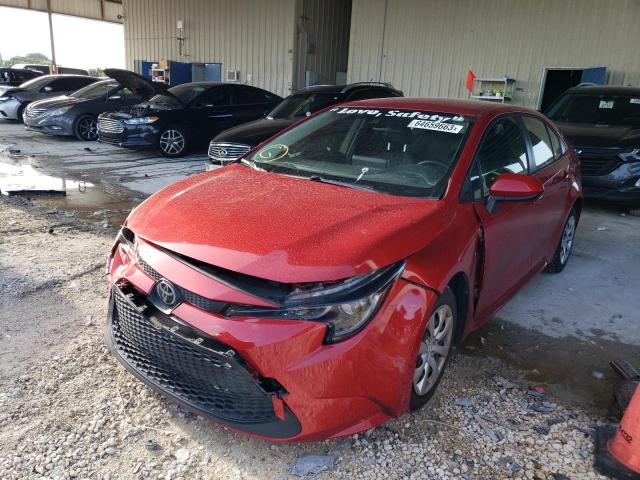 TOYOTA COROLLA LE 2021 with VIN JTDEPMAE9MJ176080 - Photo from auction