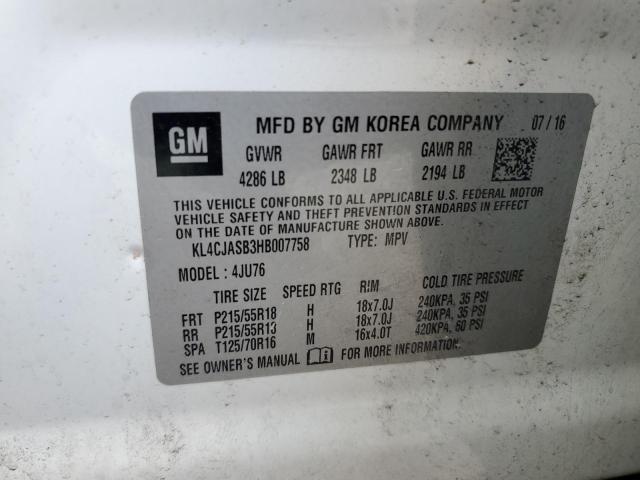 Photo 14 from auction – 2017 BUICK ENCORE PRE with VIN KL4CJASB3HB007758