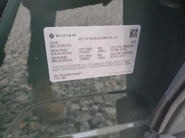 Photo 14 from auction – 2023 RIVIAN R1S ADVENT with VIN 7PDSGABA1PN008971