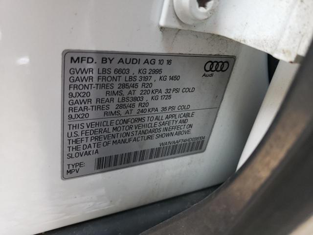 Photo 14 from auction – 2017 AUDI Q7 PRESTIG with VIN WA1VAAF74HD035104