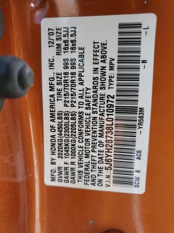 Photo 14 from auction – 2008 HONDA ELEMENT with VIN 5J6YH28738L010972