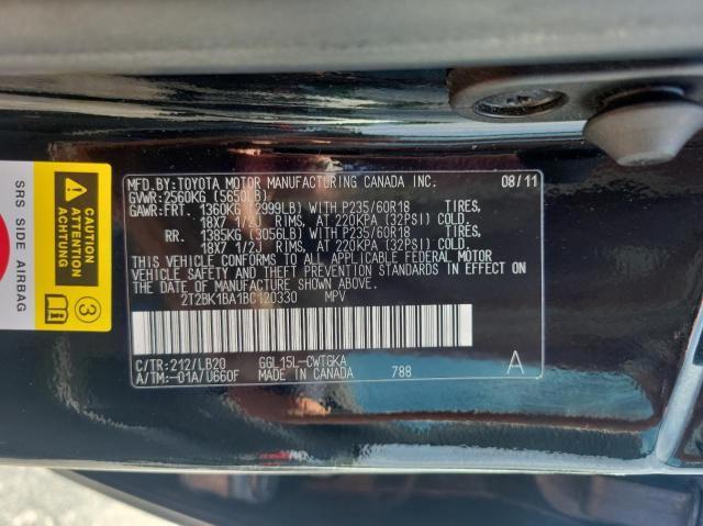 Photo 10 from auction – 2011 LEXUS RX 350 with VIN 2T2BK1BA1BC120330