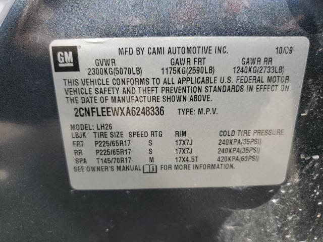 Photo 14 from auction – 2010 CHEVROLET EQUINOX LT with VIN 2CNFLEEWXA6248336