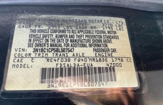 Photo 10 from auction – 2011 NISSAN VERSA S with VIN 3N1BC1CP5BL507547