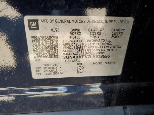 Photo 14 from auction – 2020 CHEVROLET EQUINOX LT with VIN 3GNAXKEV7LS618596