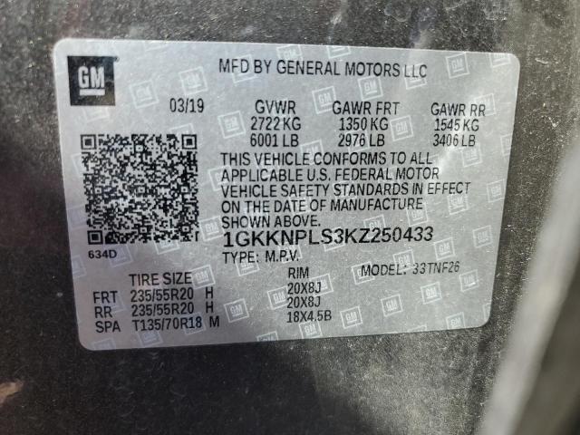 Photo 14 from auction – 2019 GMC ACADIA DEN with VIN 1GKKNPLS3KZ250433