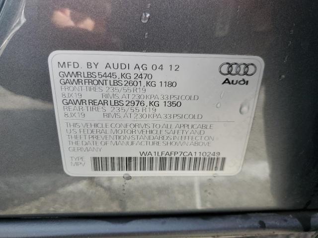 Photo 14 from auction – 2012 AUDI Q5 PREMIUM with VIN WA1LFAFP7CA110249