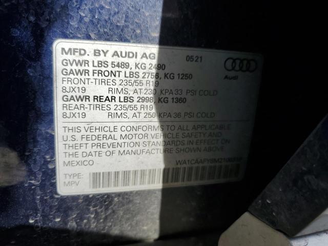 Photo 14 from auction – 2021 AUDI Q5 PRESTIG with VIN WA1CAAFY8M2100316