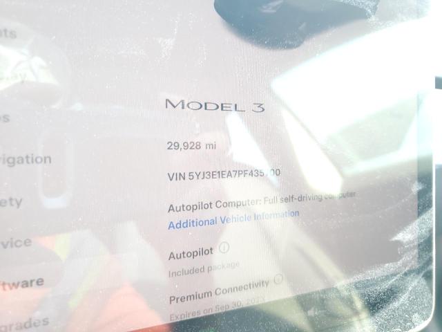 Photo 9 from auction – 2023 TESLA MODEL 3 with VIN 5YJ3E1EA7PF435700