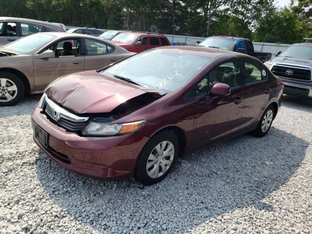 Photo 1 from auction – 2012 HONDA CIVIC LX with VIN 19XFB2F5XCE329996