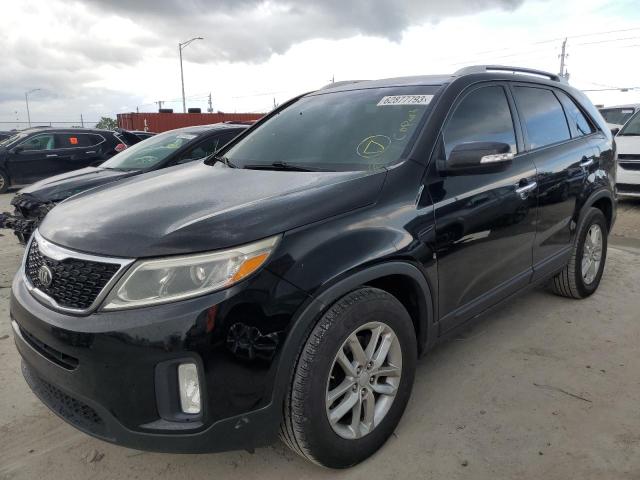 KIA SORENTO LX 2014 with VIN 5XYKT3A66EG436633 - Photo from auction