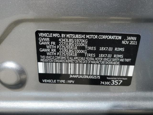 Photo 14 from auction – 2022 MITSUBISHI OUTLANDER with VIN JA4APUAU0NU002575