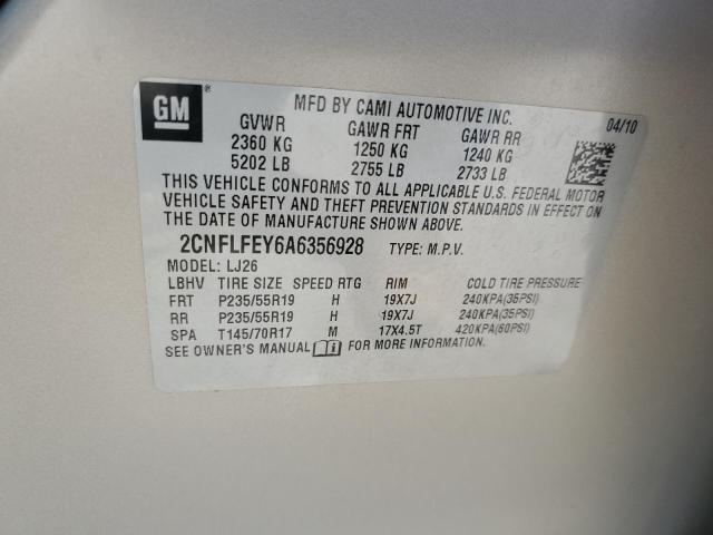 Photo 14 from auction – 2010 CHEVROLET EQUINOX LT with VIN 2CNFLFEY6A6356928