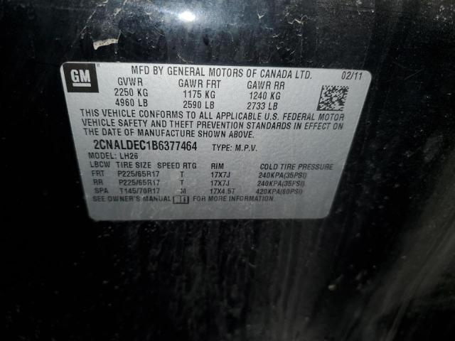 Photo 14 from auction – 2011 CHEVROLET EQUINOX LT with VIN 2CNALDEC1B6377464