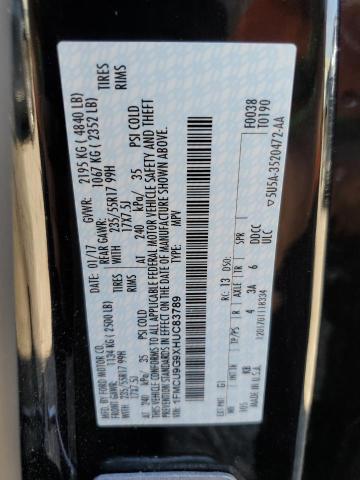 Photo 14 from auction – 2017 FORD ESCAPE SE with VIN 1FMCU9G9XHUC83789