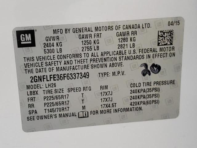 Foto 14 de la subasta – 2015 CHEVROLET EQUINOX LT con VIN 2GNFLFE36F6337349