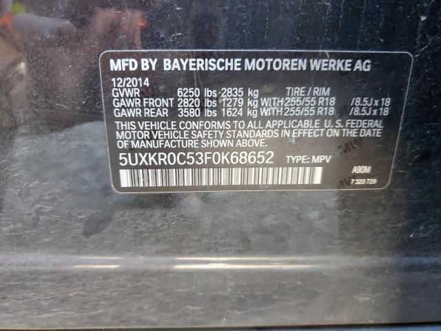 Photo 14 from auction – 2015 BMW X5 XDRIVE3 with VIN 5UXKR0C53F0K68652