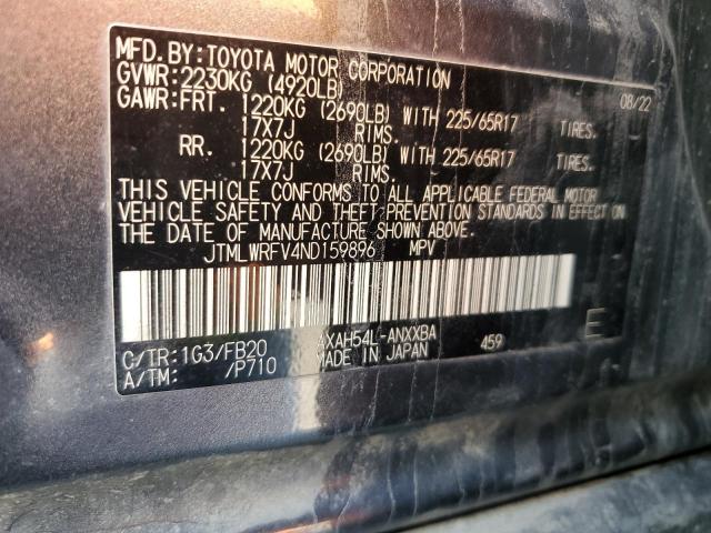 Photo 14 from auction – 2022 TOYOTA RAV4 LE with VIN JTMLWRFV4ND159896