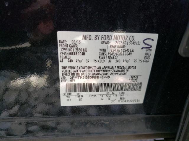 Photo 14 from auction – 2015 FORD EDGE SE with VIN 2FMTK3G80FBB48446