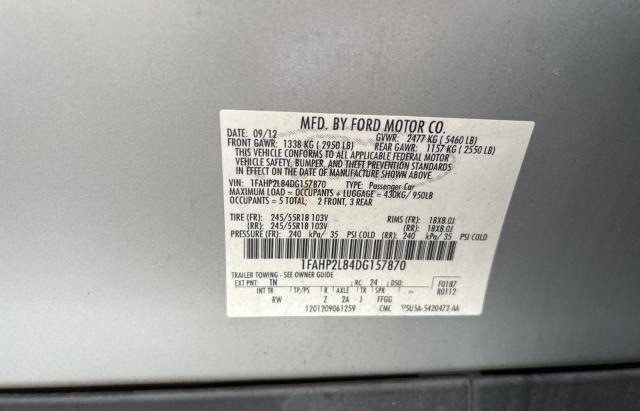 Photo 10 from auction – 2013 FORD TAURUS POL with VIN 1FAHP2L84DG157870