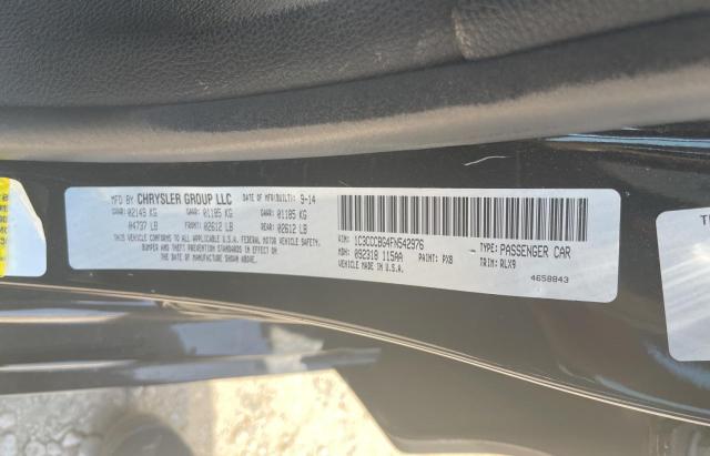 Photo 10 from auction – 2015 CHRYSLER 200 S with VIN 1C3CCCBG4FN542976