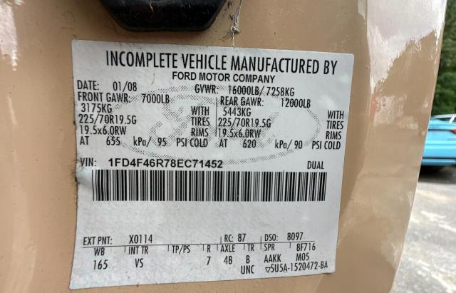 Photo 10 from auction – 2008 FORD F450 SUPER with VIN 1FD4F46R78EC71452
