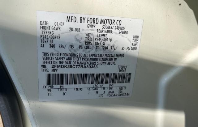 Фото 10 с аукциона – 2007 FORD EDGE SEL P с VIN 2FMDK39C77BA30353