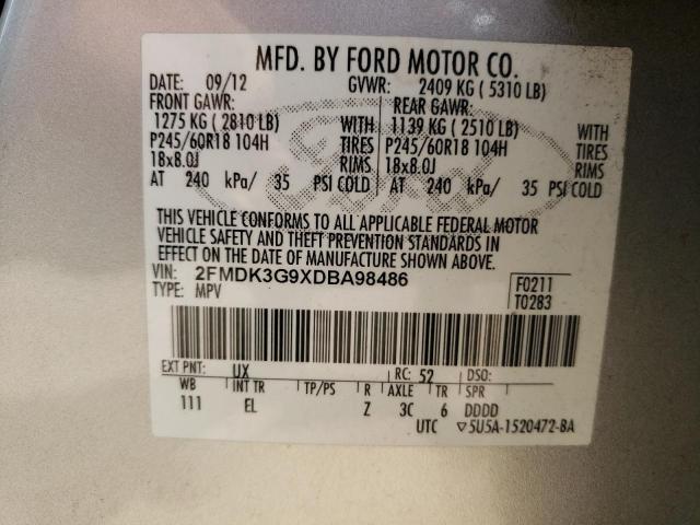 Photo 14 from auction – 2013 FORD EDGE SE with VIN 2FMDK3G9XDBA98486