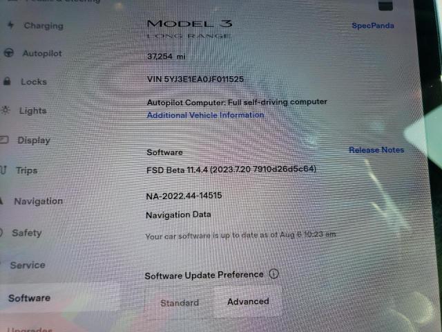 Photo 9 from auction – 2018 TESLA MODEL 3 with VIN 5YJ3E1EA0JF011525