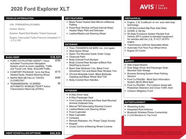 Photo 13 from auction – 2020 FORD EXPLORER X with VIN 1FMSK8DH4LGC08665