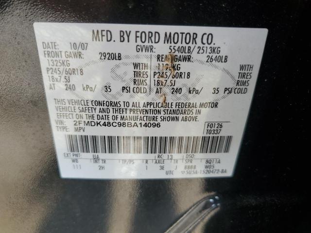 Photo 14 from auction – 2008 FORD EDGE SEL with VIN 2FMDK48C98BA14096