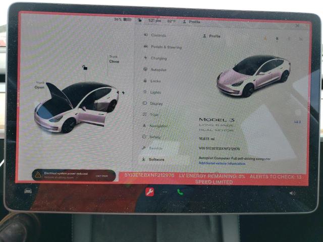 Photo 9 from auction – 2022 TESLA MODEL 3 with VIN 5YJ3E1EBXNF212976