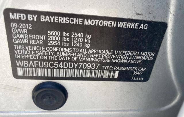 Photo 10 from auction – 2013 BMW 550 XI with VIN WBAFU9C54DDY70937