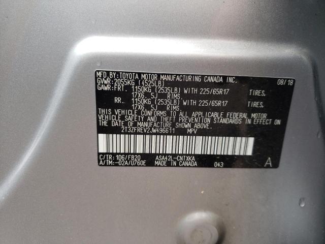 Photo 14 from auction – 2018 TOYOTA RAV4 LE with VIN 2T3ZFREV2JW496611
