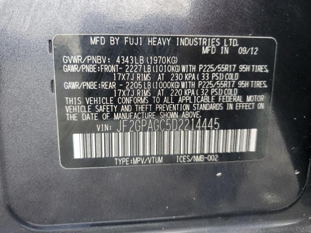 Photo 14 from auction – 2013 SUBARU XV CROSSTR with VIN JF2GPAGC5D2214445