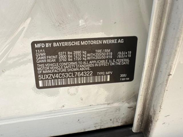 Photo 10 from auction – 2012 BMW X5 XDRIVE3 with VIN 5UXZV4C53CL764322