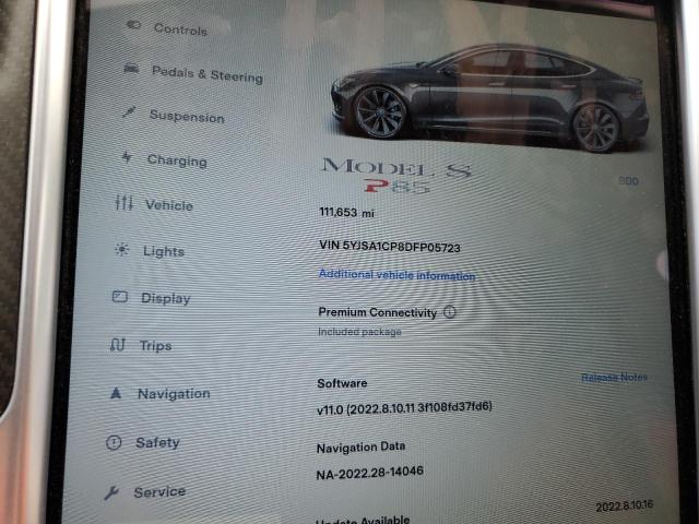 Photo 9 from auction – 2013 TESLA MODEL S with VIN 5YJSA1CP8DFP05723