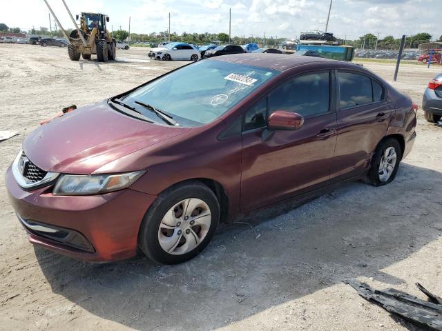 HONDA CIVIC LX 2014 with VIN 2HGFB2E5XEH553568 - Photo from auction