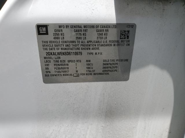 Photo 14 from auction – 2013 GMC TERRAIN SL with VIN 2GKALWEK6D6110979