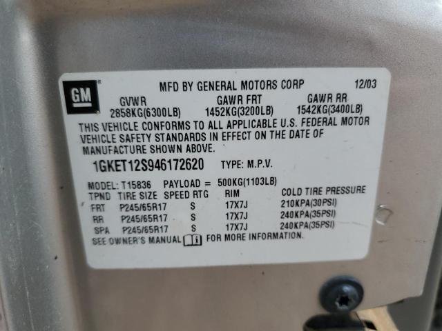 Photo 14 from auction – 2004 GMC ENVOY XUV with VIN 1GKET12S946172620