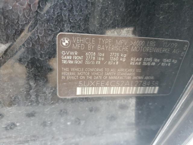 Photo 14 from auction – 2010 BMW X5 XDRIVE3 with VIN 5UXFE4C52AL278438