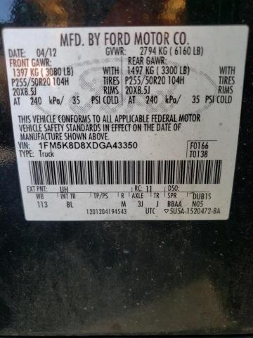 Photo 14 from auction – 2013 FORD EXPLORER X with VIN 1FM5K8D8XDGA43350