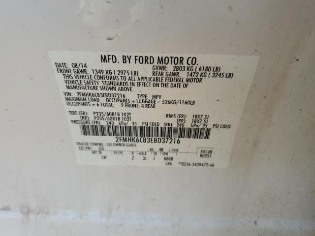Photo 14 from auction – 2014 FORD FLEX SEL with VIN 2FMHK6C83EBD37216