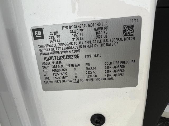 Photo 10 from auction – 2012 GMC ACADIA DEN with VIN 1GKKVTED2CJ202736