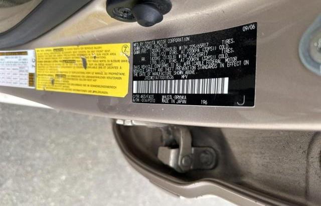 Photo 10 from auction – 2007 TOYOTA HIGHLANDER with VIN JTEDW21A770018536